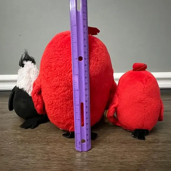 Angry Birds Plush Lot of 3 Eagle,‎ Red Bird(s) Medium and Small